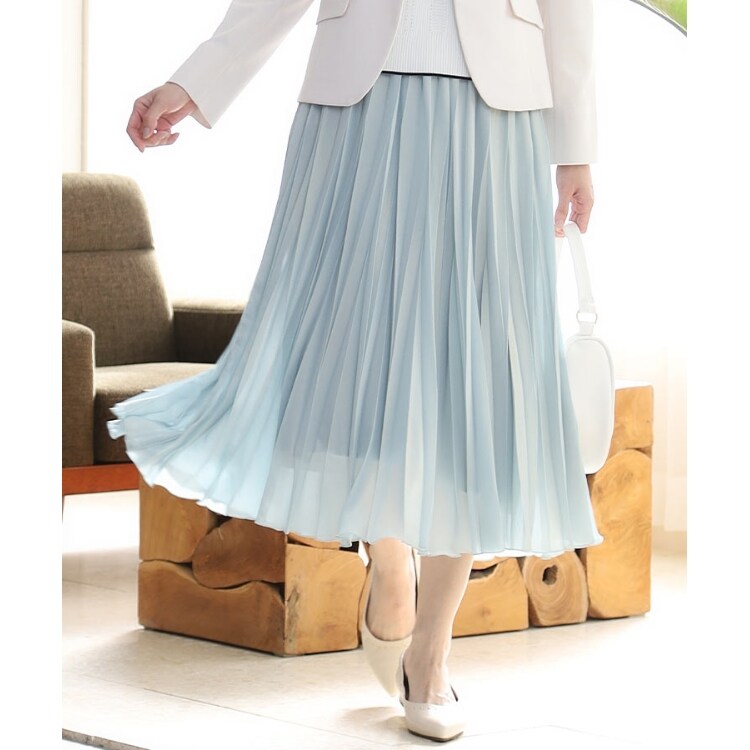 リフレクト(Reflect)の【春SALE/洗える】シャイニーカラープリーツスカート